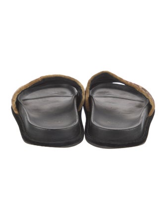 Fendi Zucca FF Logo Velvet Slides