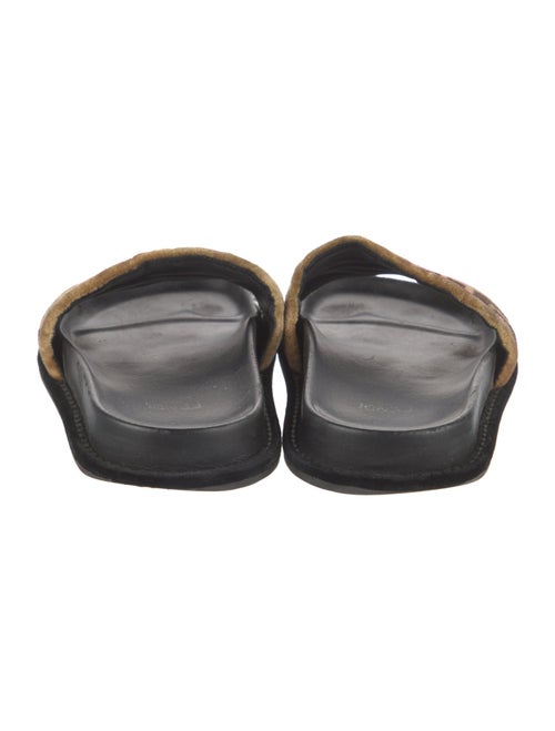 Fendi Zucca FF Logo Velvet Slides