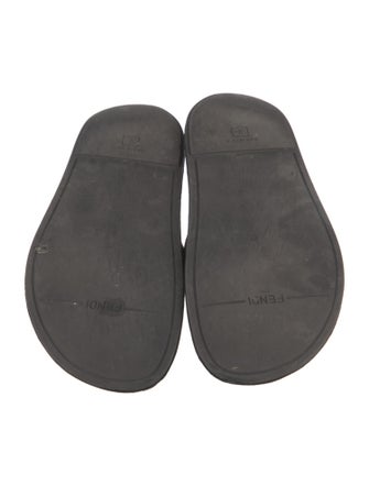 Fendi Zucca FF Logo Velvet Slides