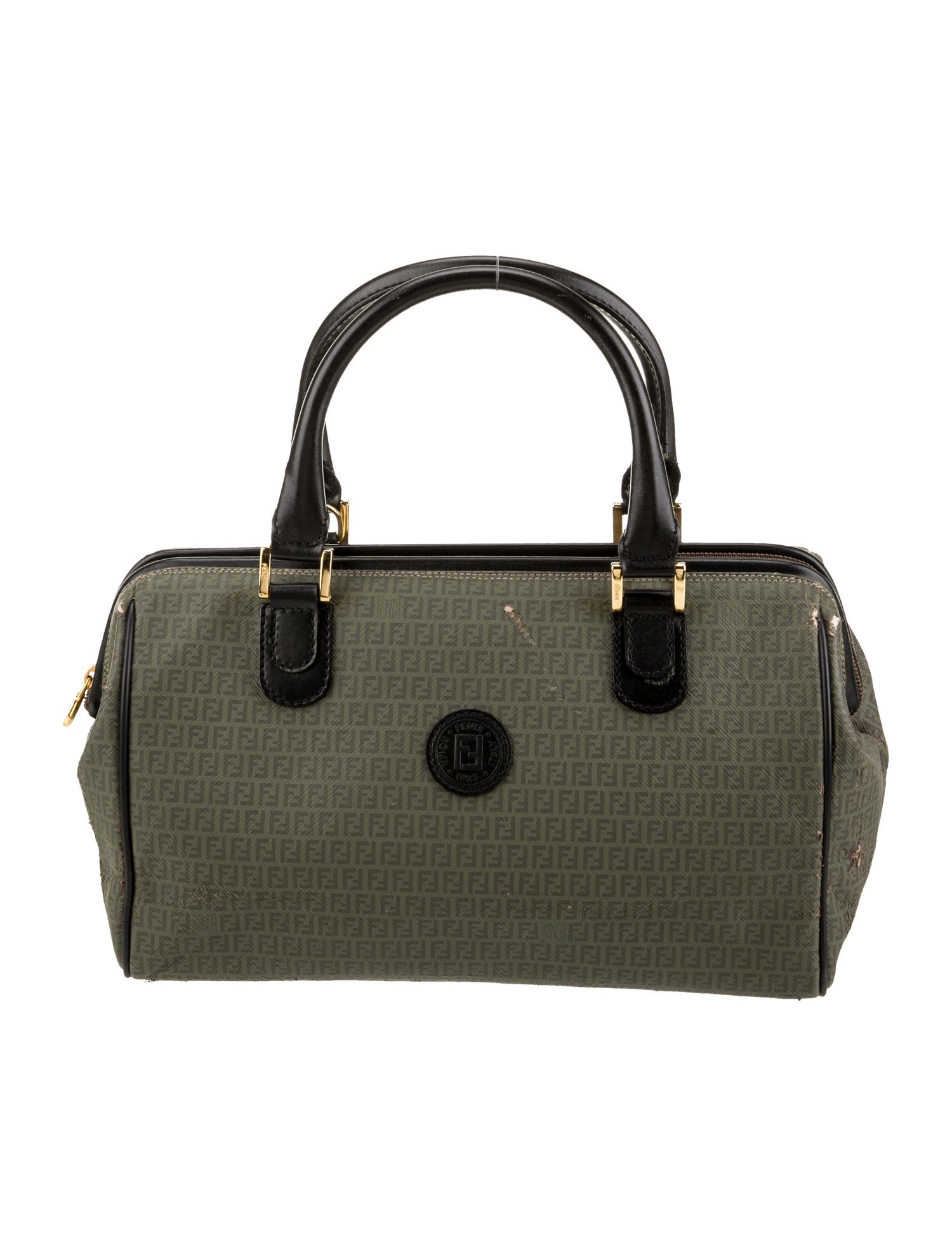 Fendi Zucchino FF Top Handle Bag