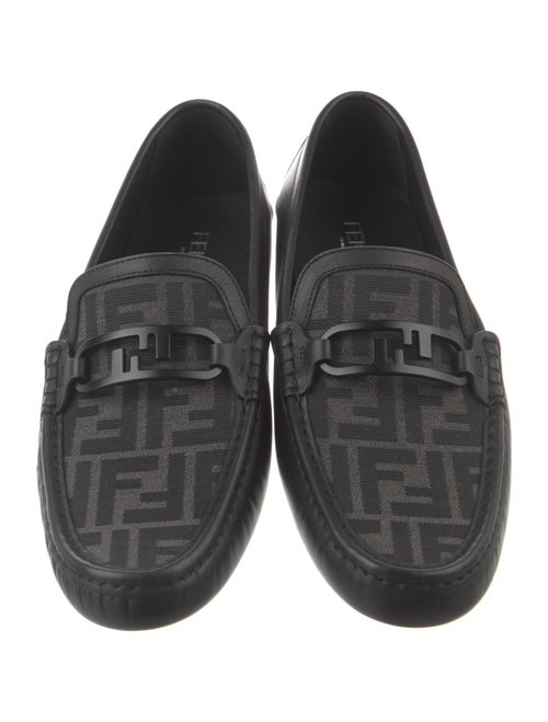 Fendi Zucca FF Logo Leather Drivers