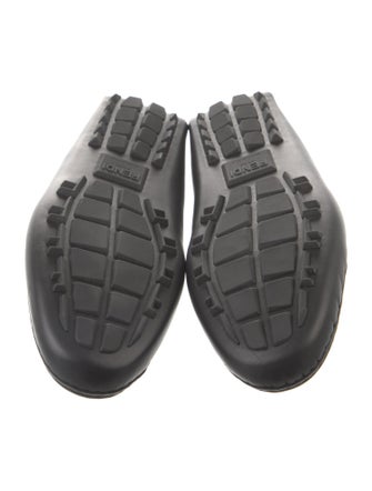 Fendi Zucca FF Logo Leather Drivers