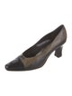 Fendi Leather Colorblock Pattern Pumps
