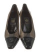 Fendi Leather Colorblock Pattern Pumps