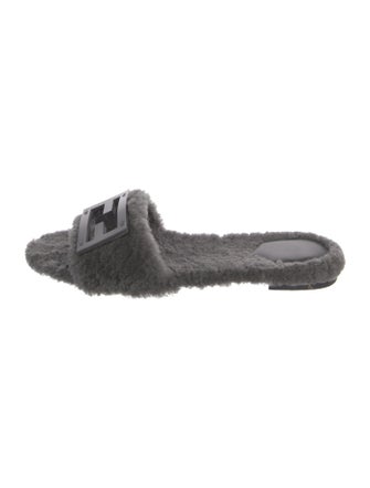 Fendi Shearling Slides