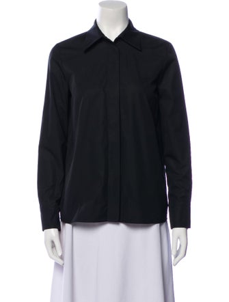 Fendi Long Sleeve Button-Up Top