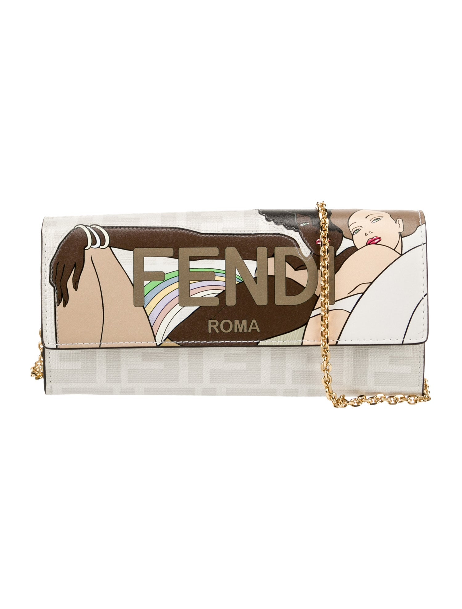 Fendi Zucca FF Bikini Girls Wallet on Chain 2022