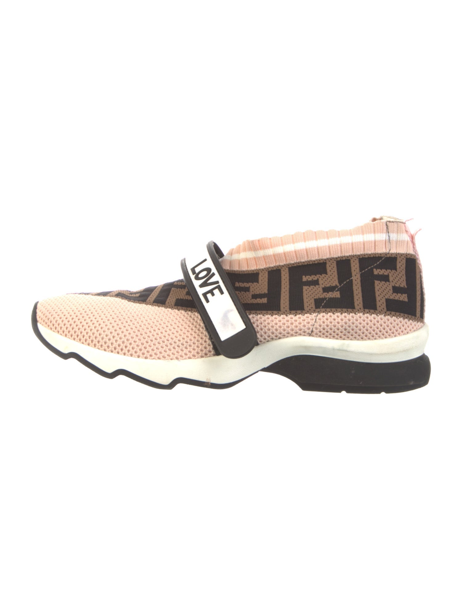 Fendi Zucca FF Logo Printed Sock Sneakers