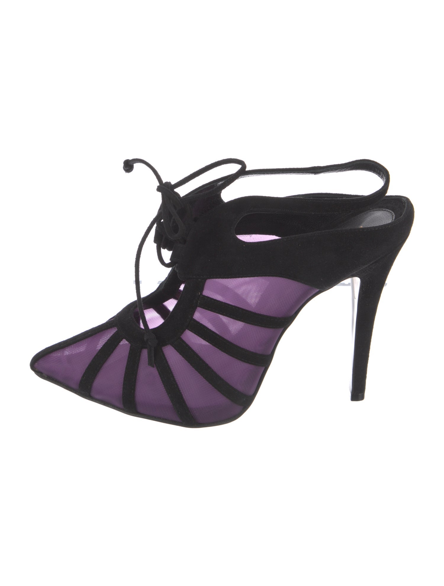 Fendi Mesh Colorblock Pattern Mules