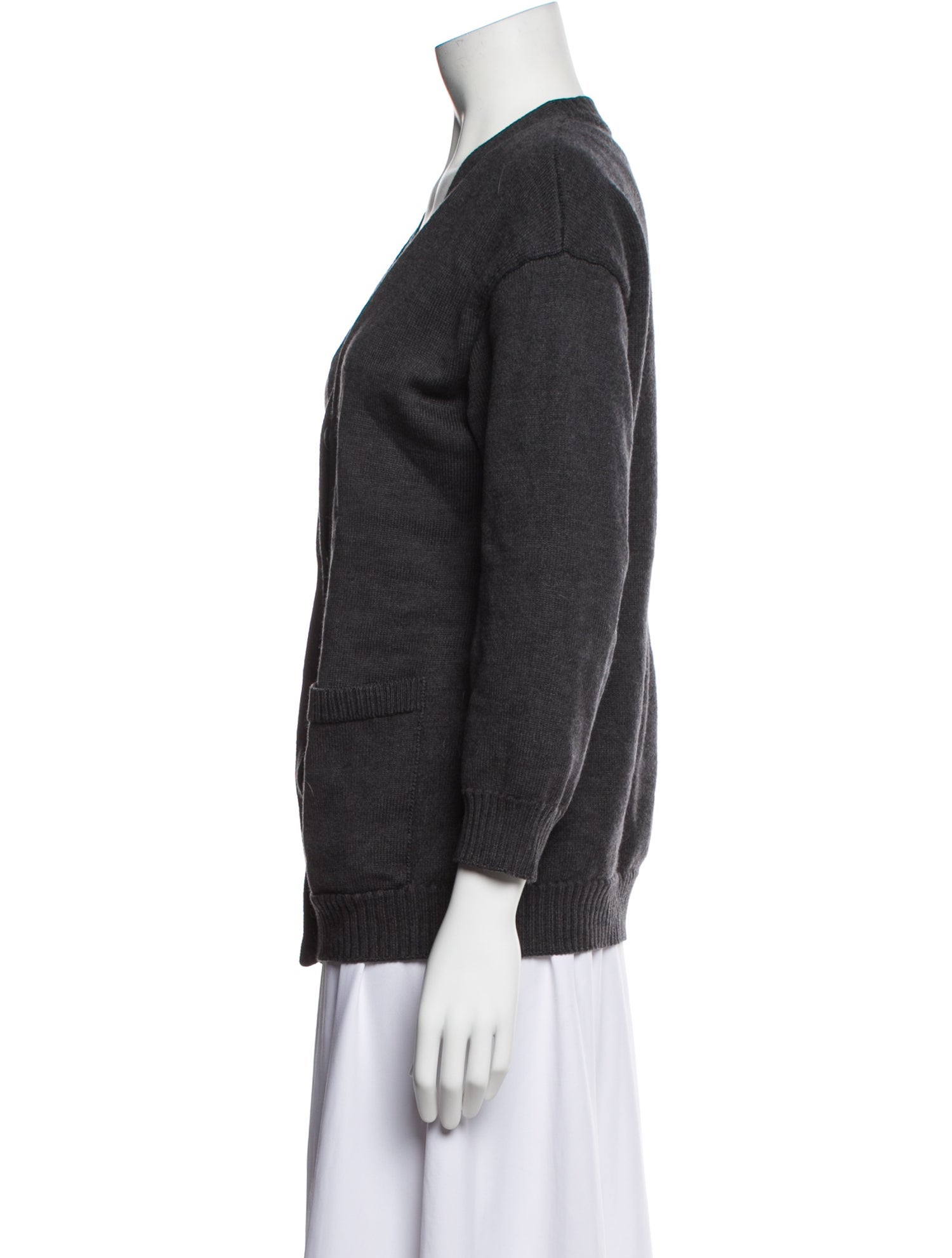 Fendi Virgin Wool V-Neck Sweater
