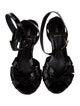 Fendi Zucca FF Logo Patent Leather Sandals