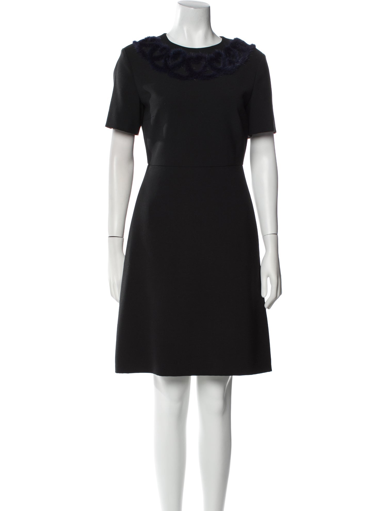 Fendi Bateau Neckline Mini Dress