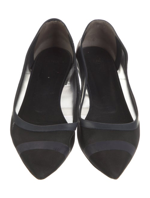Fendi Zucca FF Logo Mesh Ballet Flats