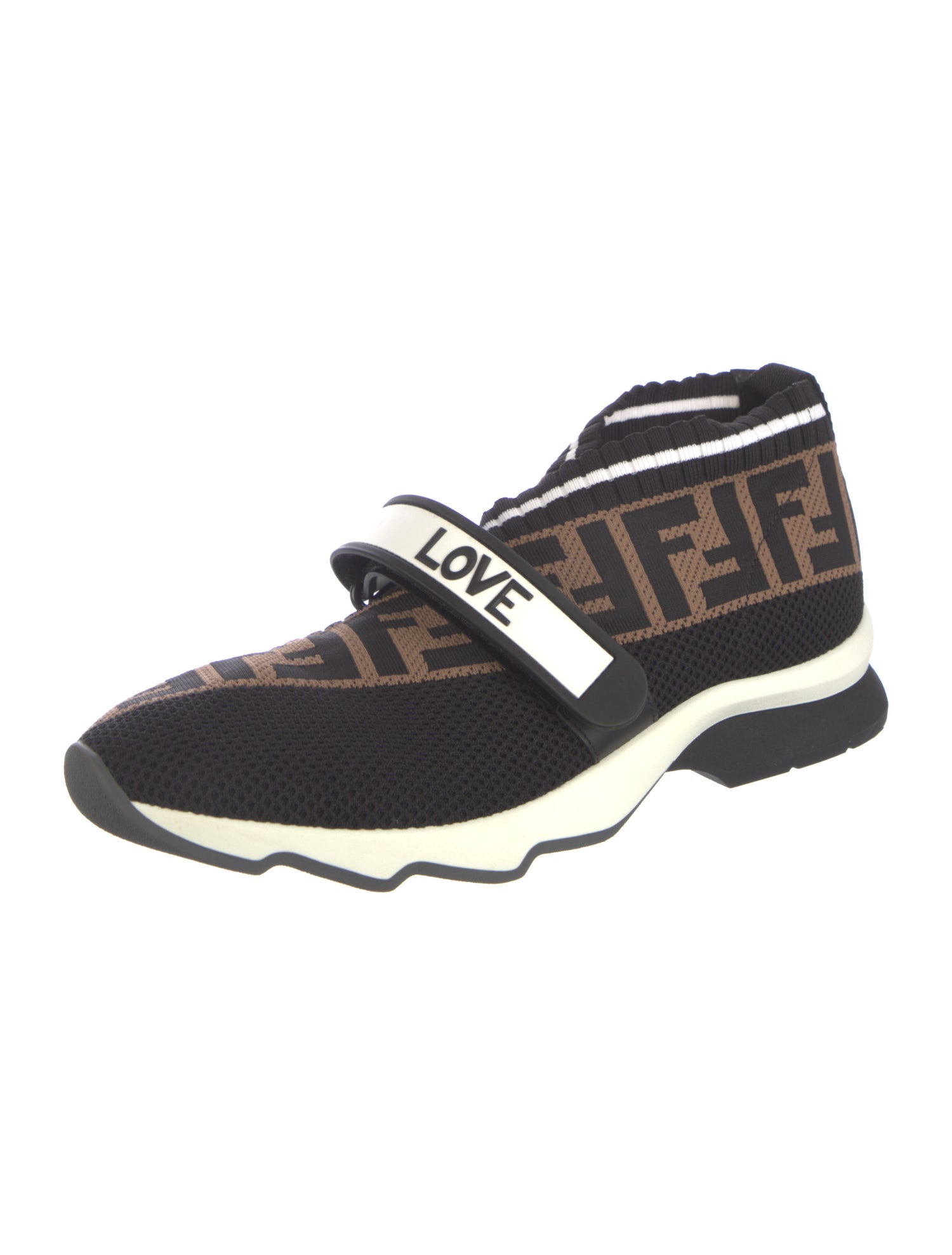 Fendi Zucca FF Logo Printed Sock Sneakers
