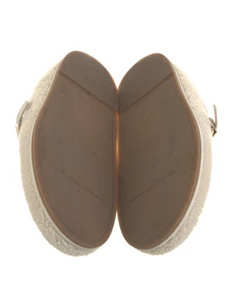 Fendi Shearling Leather Trim Embellishment Mules
