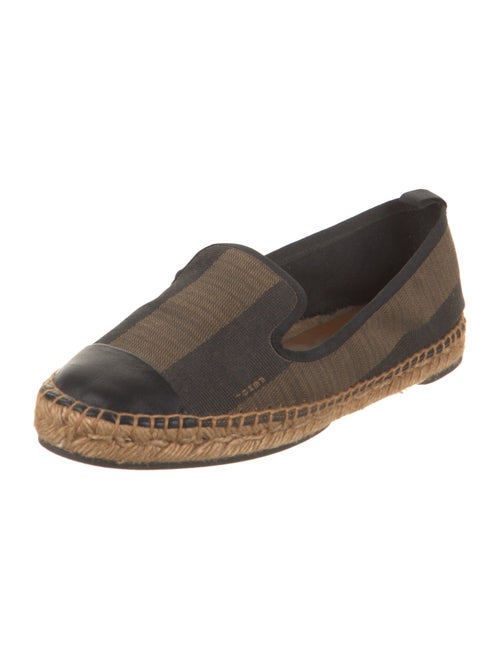 Fendi Pequin Pattern Canvas Espadrilles