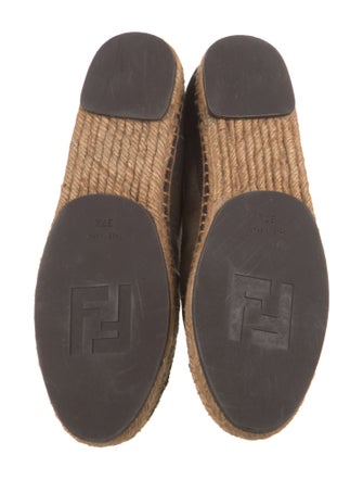 Fendi Pequin Pattern Canvas Espadrilles