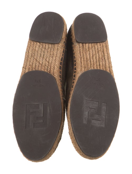 Fendi Pequin Pattern Canvas Espadrilles
