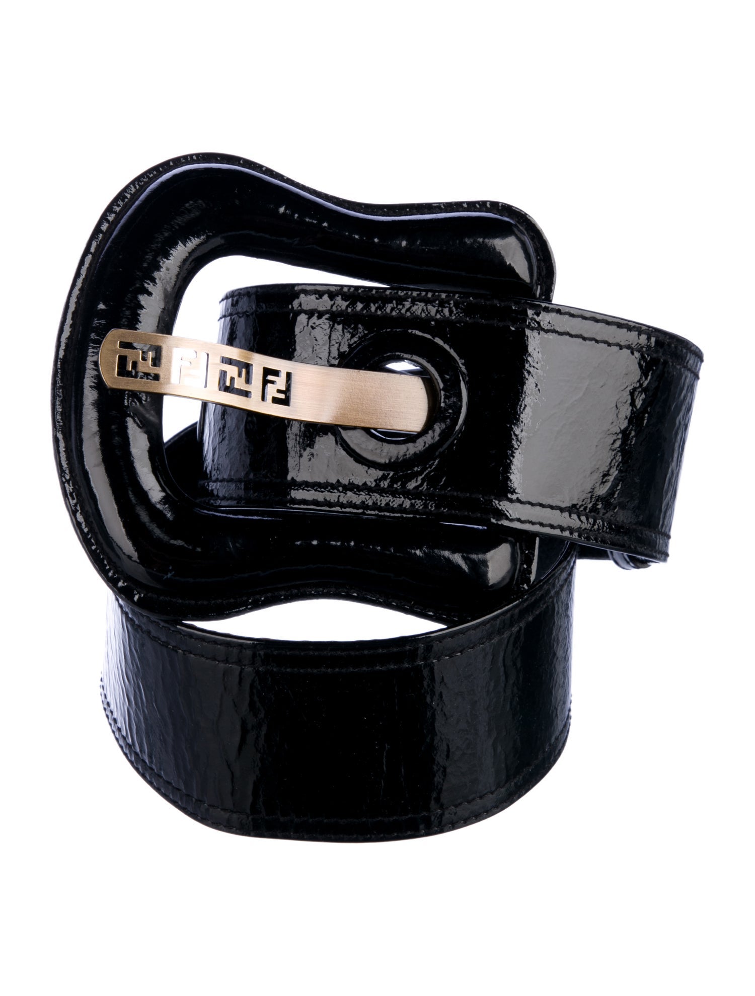 Fendi Zucca FF Logo Wide Waist Belt
