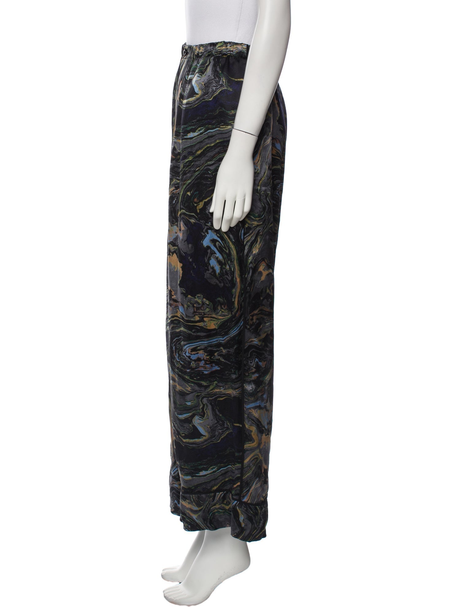 Fendi Silk Wide Leg Pants