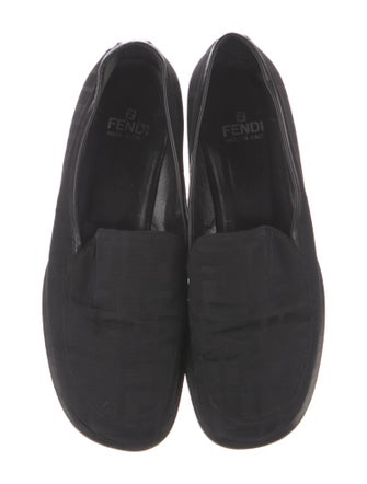Fendi Zucca FF Logo Leather Loafers