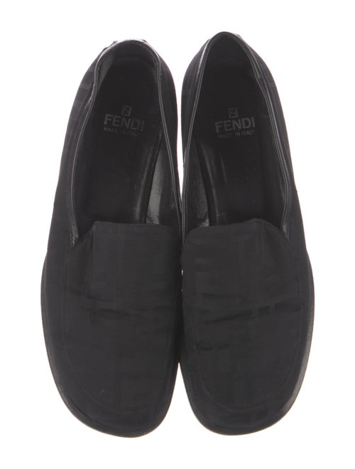 Fendi Zucca FF Logo Leather Loafers