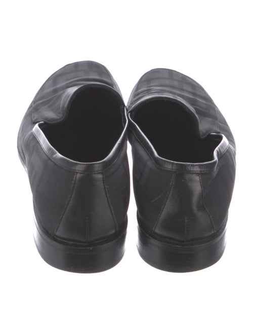 Fendi Zucca FF Logo Leather Loafers