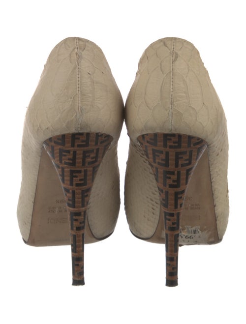 Fendi Zucca FF Logo Python Pumps