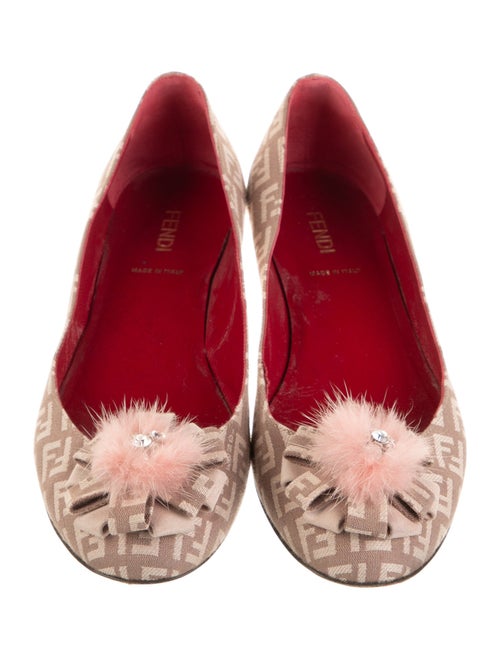 Fendi Zucchino FF Logo Canvas Flats