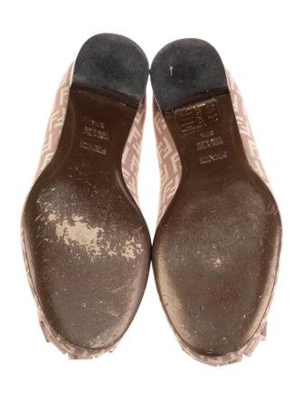 Fendi Zucchino FF Logo Canvas Flats