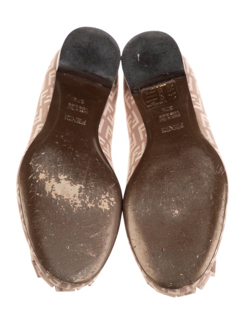 Fendi Zucchino FF Logo Canvas Flats
