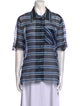Fendi Silk Striped Button-Up Top