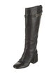 Fendi Zucca FF Logo Leather Riding Boots