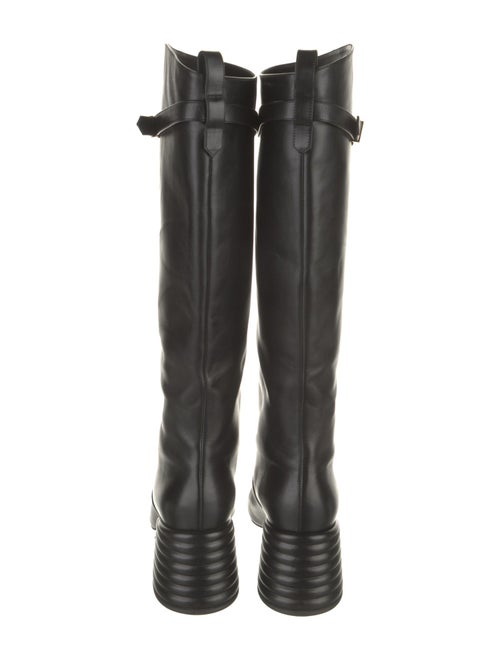 Fendi Zucca FF Logo Leather Riding Boots