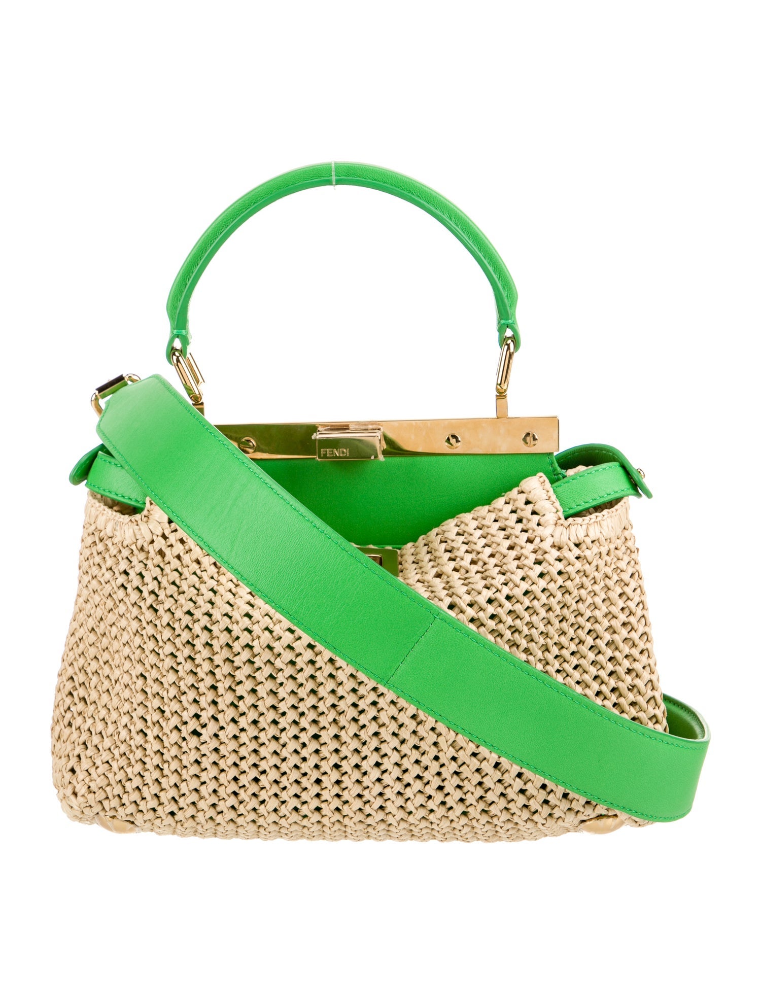 Fendi Raffia Peekaboo Mini