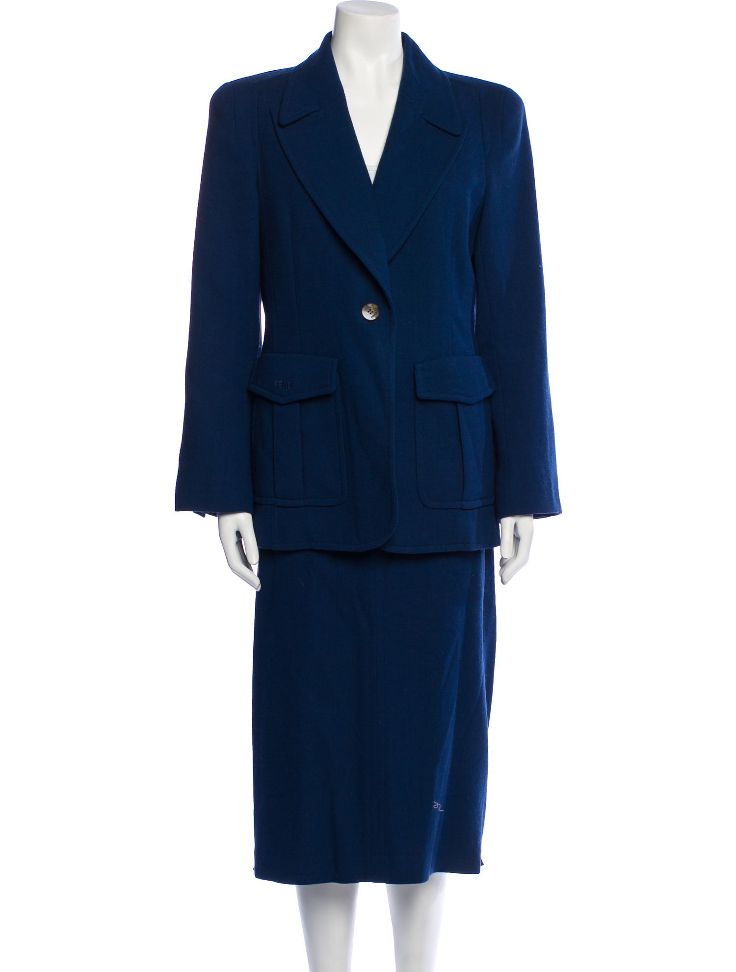 Fendi Virgin Wool Skirt Suit