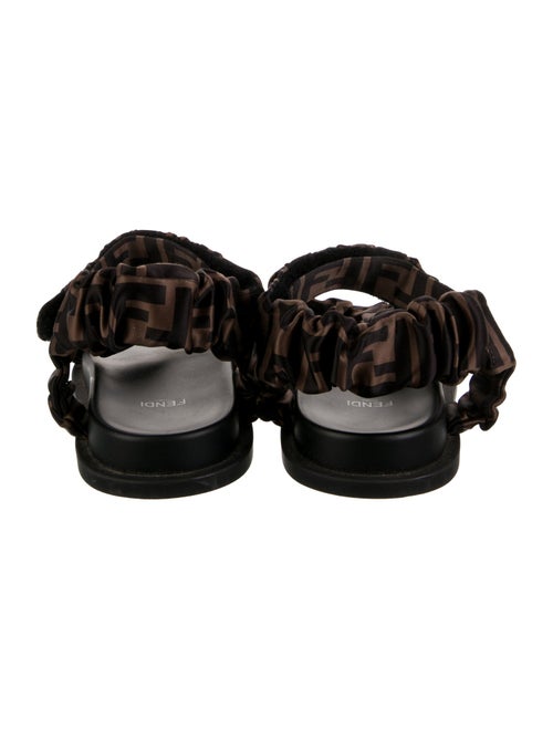Fendi Satin Printed Slingback Sandals