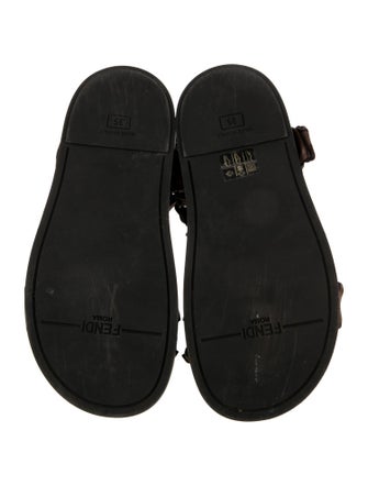 Fendi Satin Printed Slingback Sandals