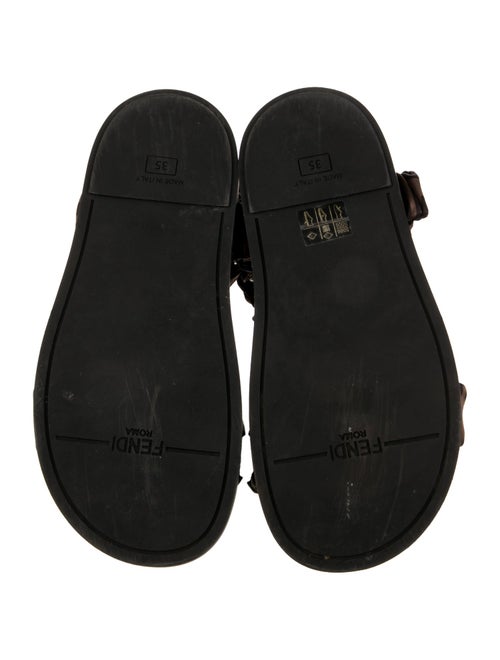 Fendi Satin Printed Slingback Sandals