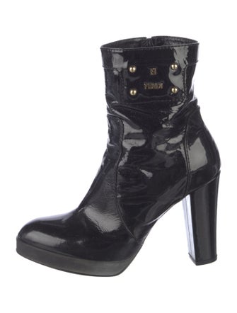 Fendi Patent Leather Combat Boots