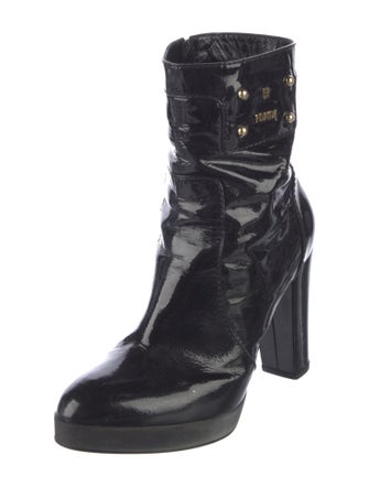 Fendi Patent Leather Combat Boots
