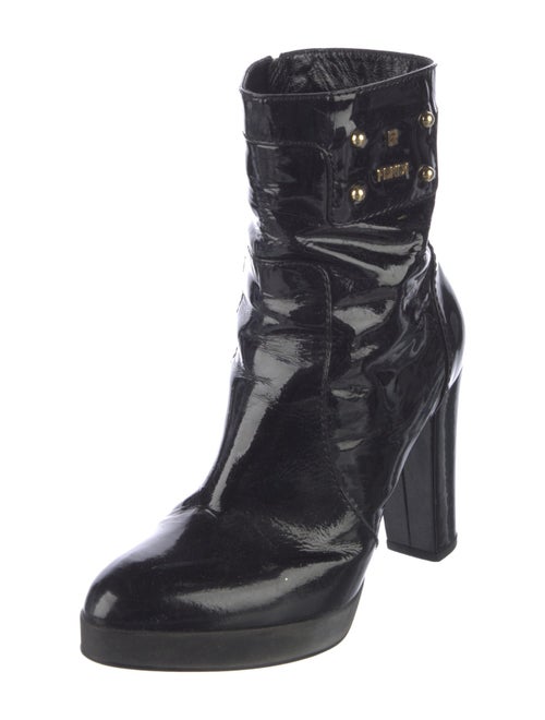 Fendi Patent Leather Combat Boots