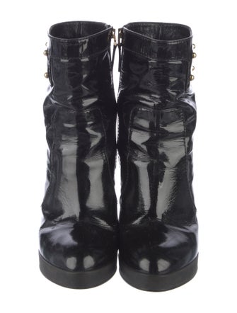 Fendi Patent Leather Combat Boots