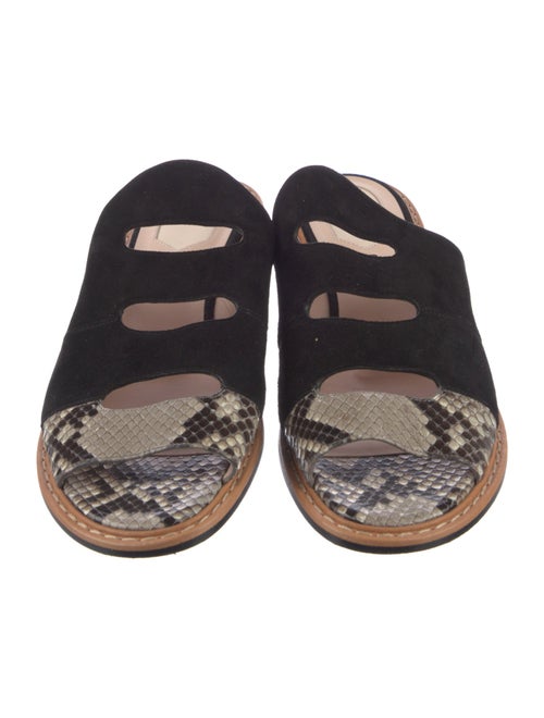 Fendi Suede Cutout Accent Slides