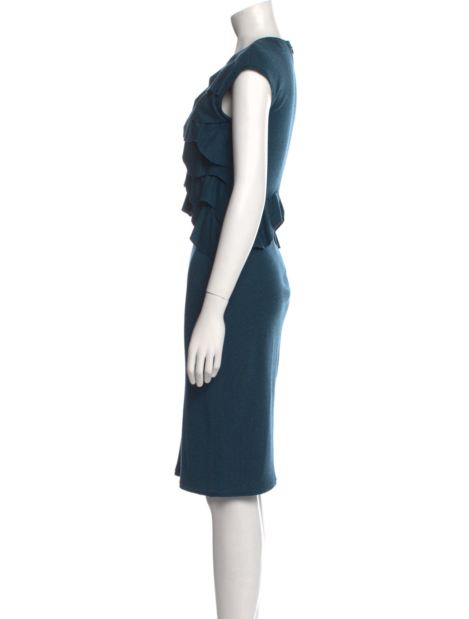 Fendi Virgin Wool Midi Length Dress
