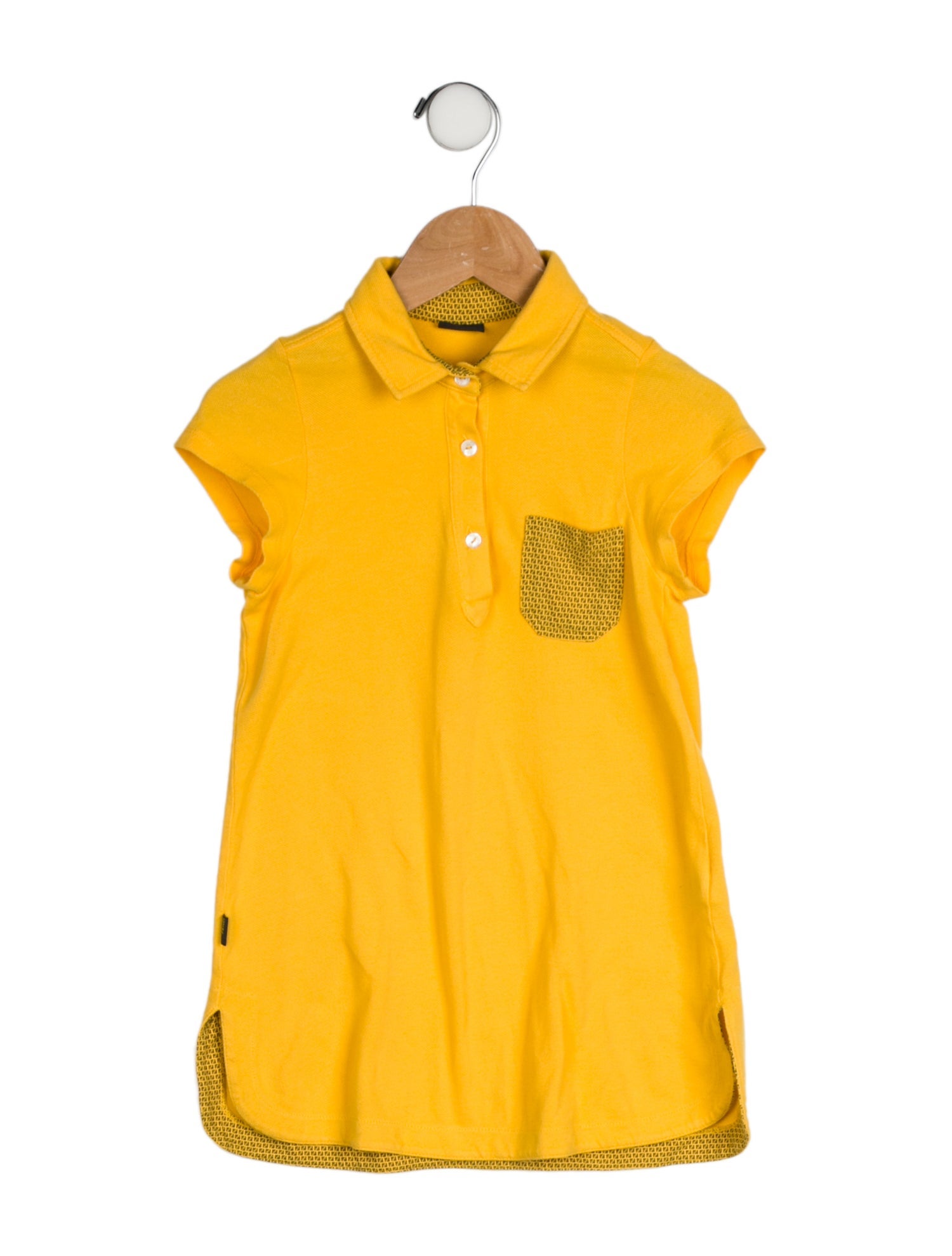 Fendi Girls' Logo Print Short Sleeve Dress