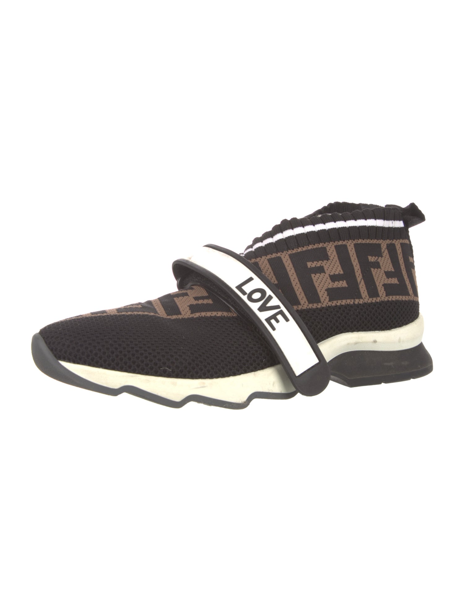 Fendi Zucca FF Logo Printed Sock Sneakers