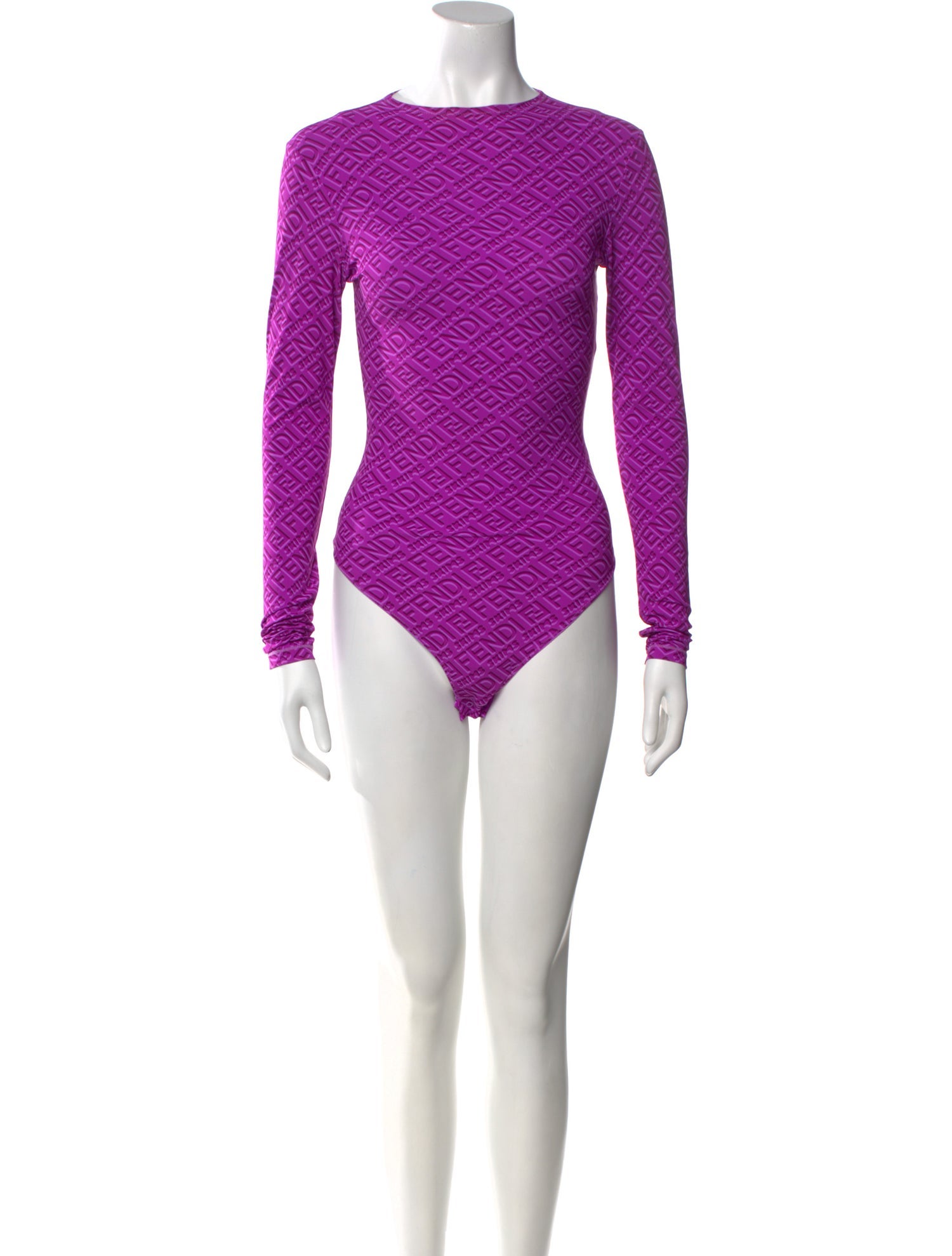 Fendi x Skims Bateau Neckline Long Sleeve Bodysuit w/ Tags