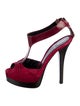 Fendi Suede T-Strap Sandals
