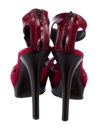 Fendi Suede T-Strap Sandals